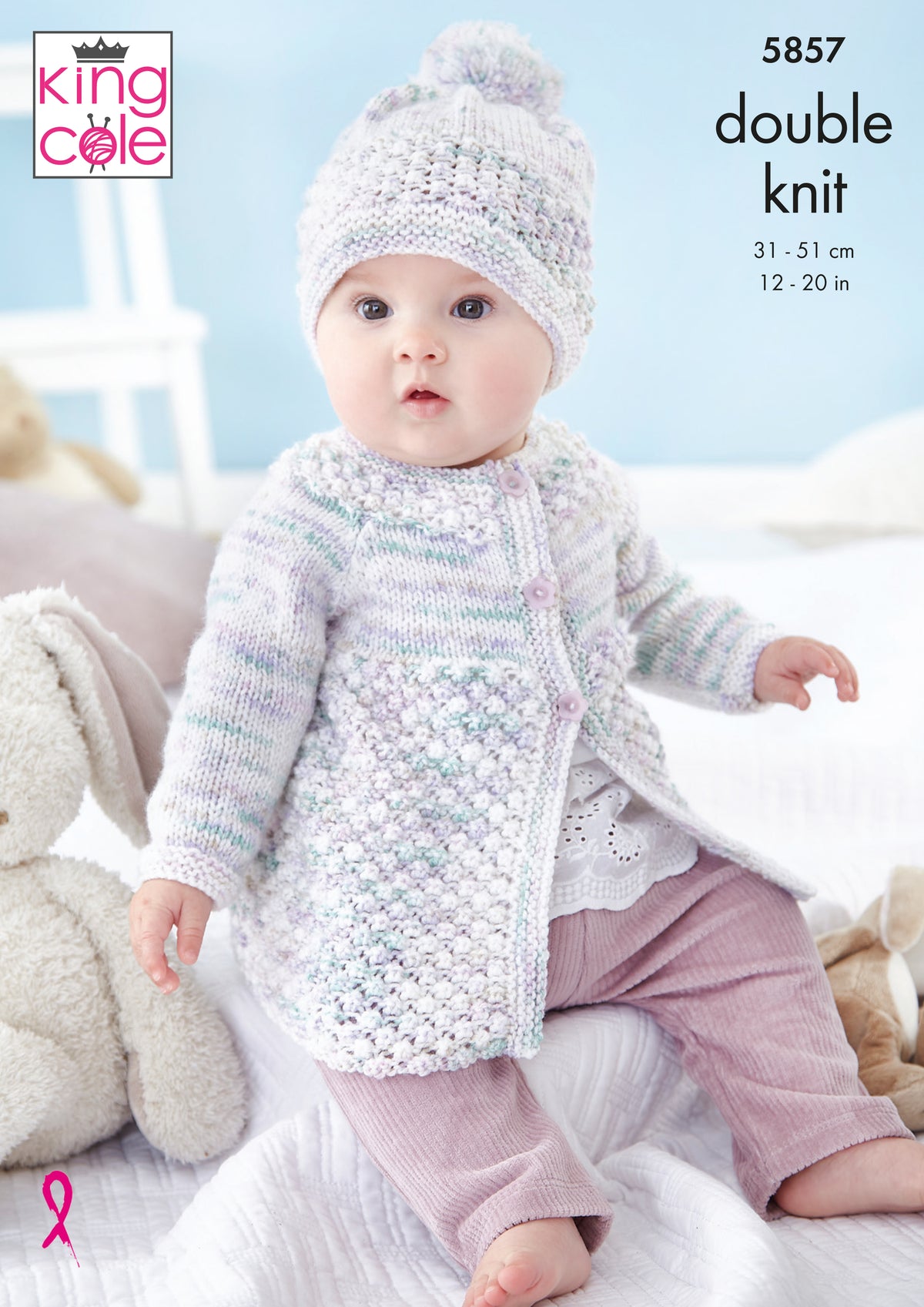 King Cole 5857 Baby Knitting Pattern - Matinee Coat Or Angel Top, Jack 