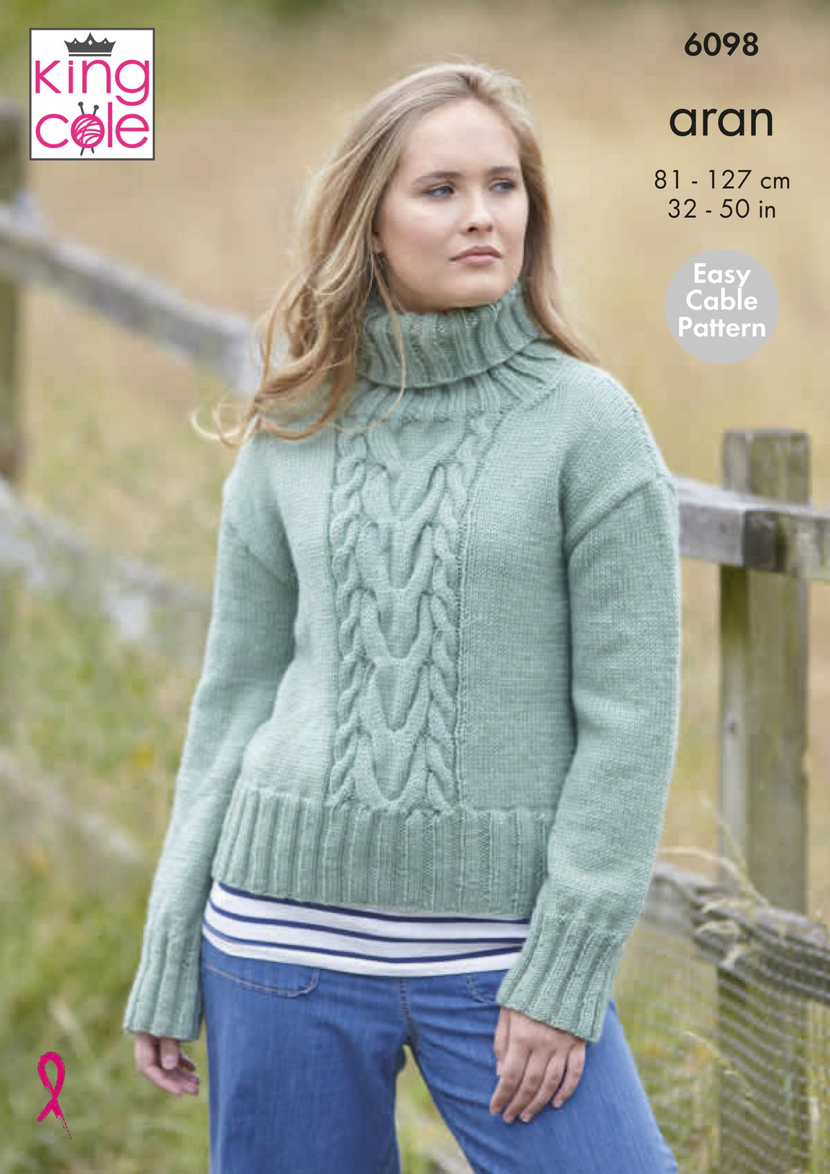 King Cole 6098 Aran Knitting Pattern - Easy Knit Cable Sweaters (32 ...