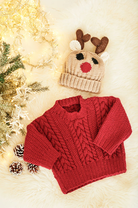 Stylecraft 9869 Double Knitting Pattern - Reindeer Sweater, Hat & Toy (0-5 Years)