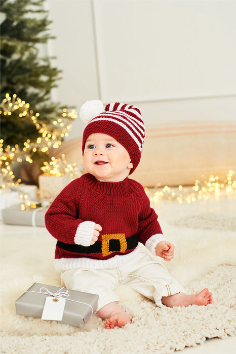 Stylecraft 9870 Double Knitting Pattern - Santa Toy, Hat & Sweater (0-5 Years)