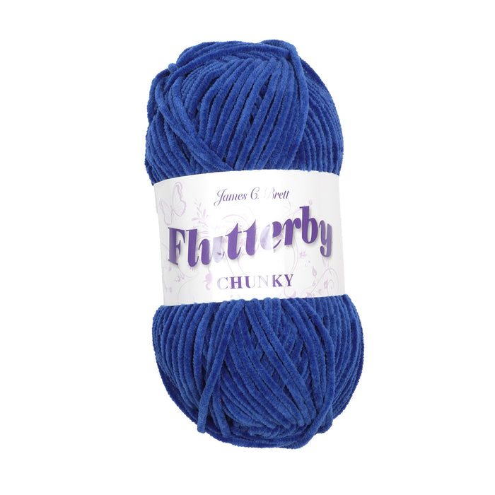 James C Brett Flutterby Chunky - B63 Electric Burst - 100g Chenille Plush