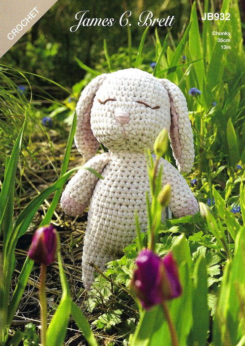 James C Brett JB932 Flutterby Chunky CROCHET pattern - Beatrice Bunny Toy