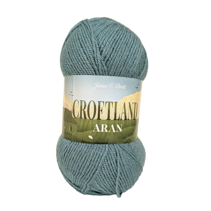 James C Brett Croftland Aran Yarn - A206 Seagreen - 200g Ball of Wool