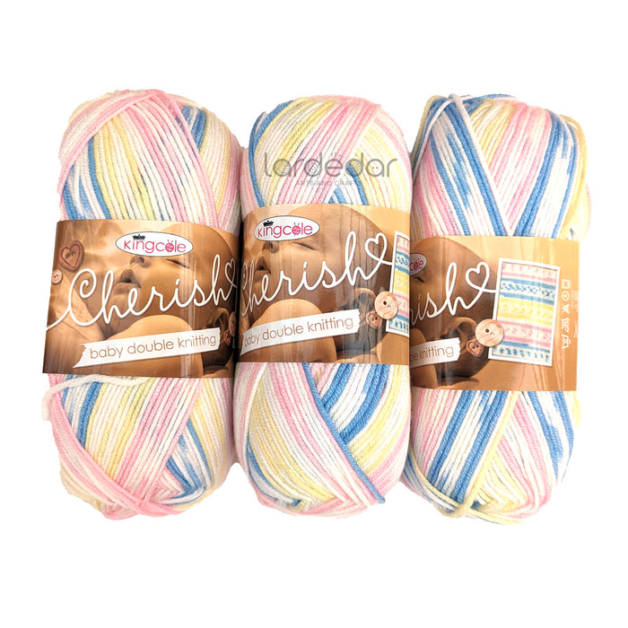 King Cole Cherish DK Yarn in Sprinkles - 3511 - 100g Ball of Self Patterning Double Knitting Wool