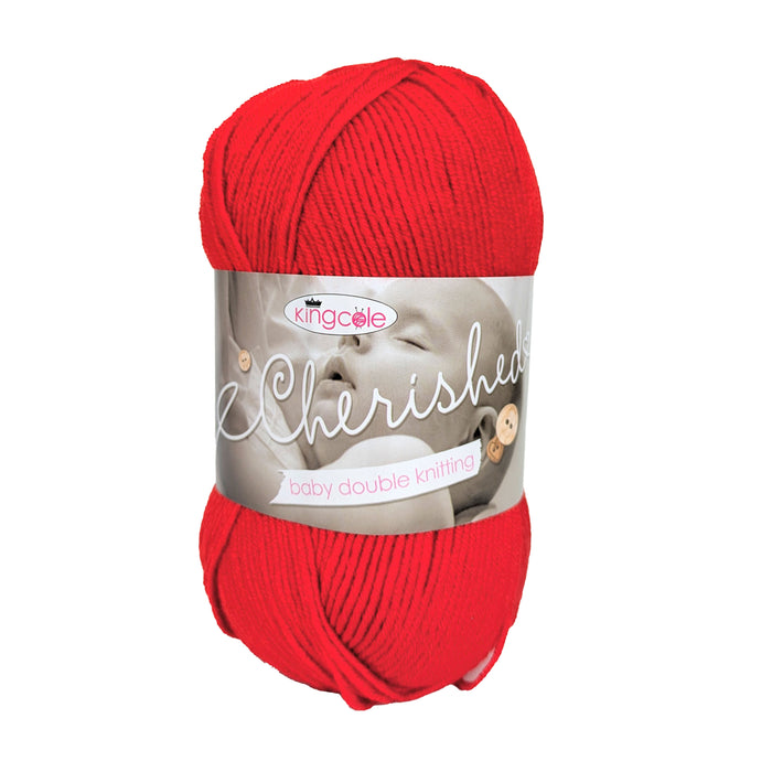 King Cole Cherished DK Yarn in Red - 1422 - 100g Ball of Double Knitting Wool