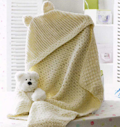 James C Brett JB174 Baby Blanket Knitting Pattern For Flutterby Chunky