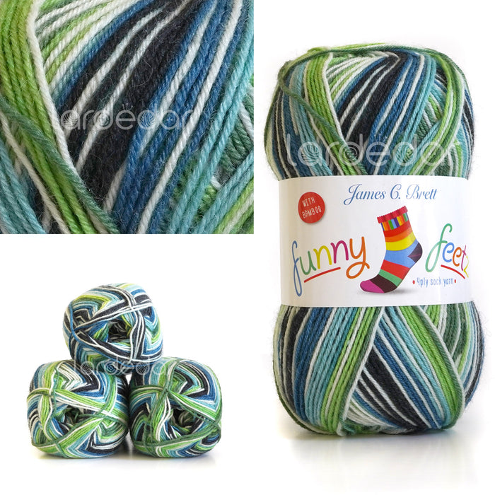 James-C-Brett-Funny-Feetz-4Ply-Sock-Yarn-FZB15-all