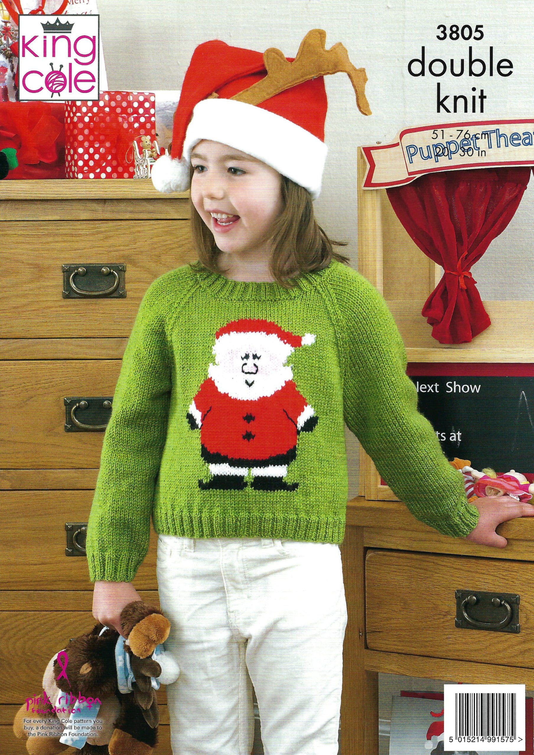 King Cole 3805 Children's Christmas Jumper Double Knitting Pattern - D ...